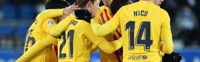 【西甲】弗伦基·德容献绝杀 巴萨客场1比0阿拉维斯