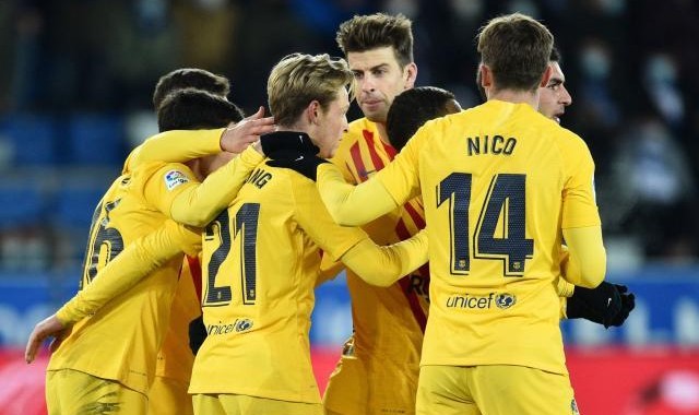 【西甲】弗伦基·德容献绝杀 巴萨客场1比0阿拉维斯